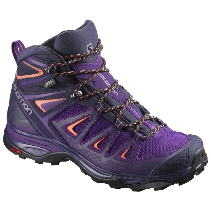 Chaussures De Randonnée Salomon Femme Violette - Salomon X ULTRA 3 MID GTX® W - France (7518-HWXYU)